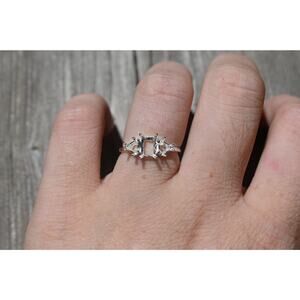 4x7mm, 4x4mm Wedding Band 1pcs ring setting band without stone blank ring